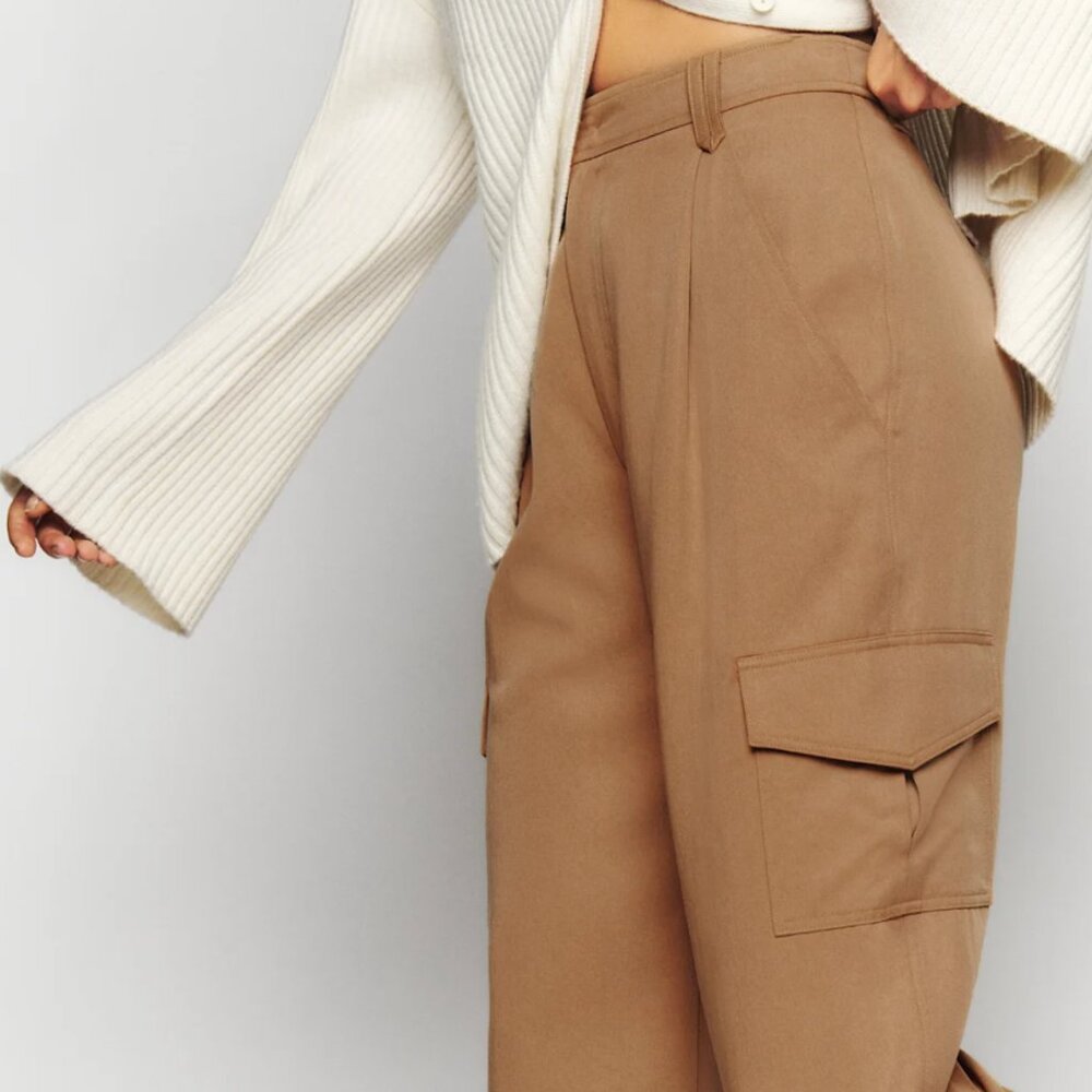 Reformation Jackson Pant Camel - Size 2